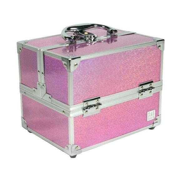 Caboodles Adored Train Case - Holographic -4 Trays - Picture 1 of 2